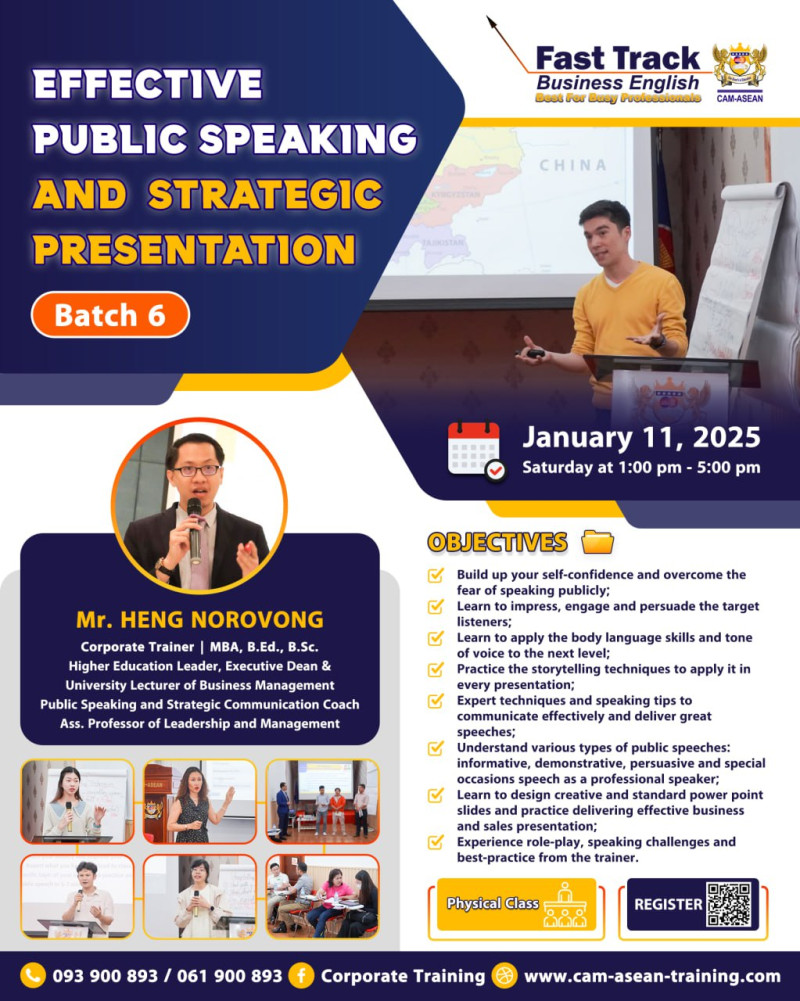 Effective Public Speaking & Strategic Presentation (Batch 6)