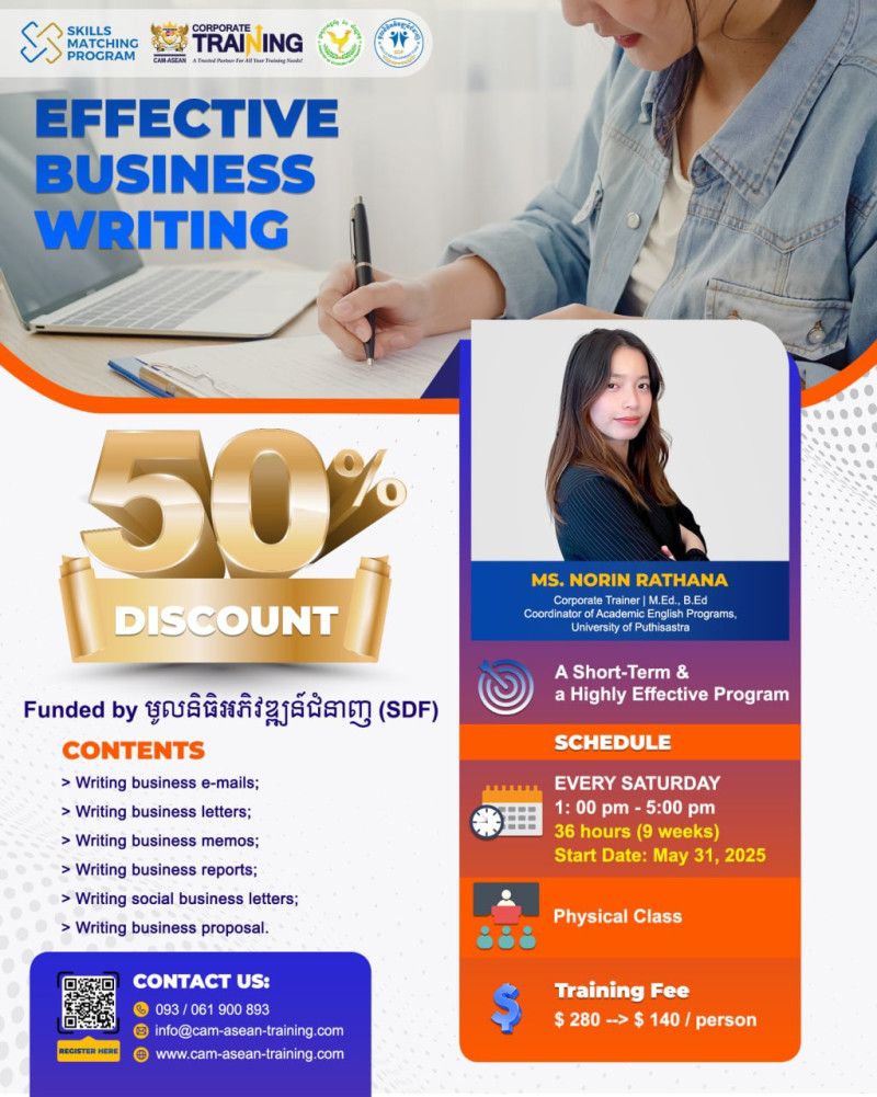 Get 50% off Funded by Skills Development Fund (SDF) for this training course.
