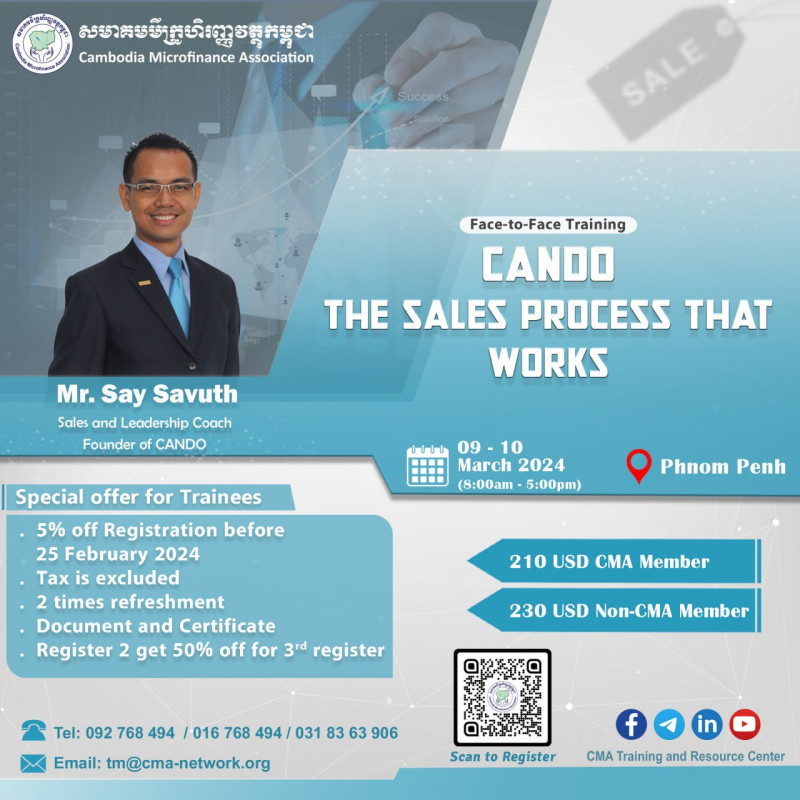 Face-to-face Training:  «CANDO - The sales process that works» 